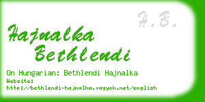 hajnalka bethlendi business card